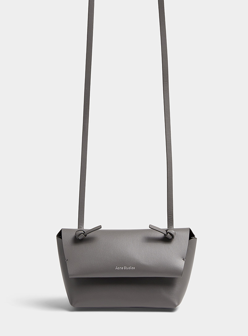 Acne Studios Dark Grey Knotted strap mini-bag for women