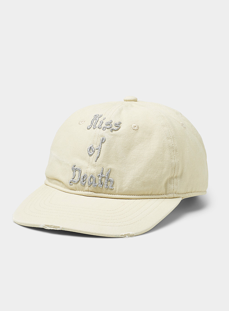 Acne Studios Ivory White Kiss of Death cap for women