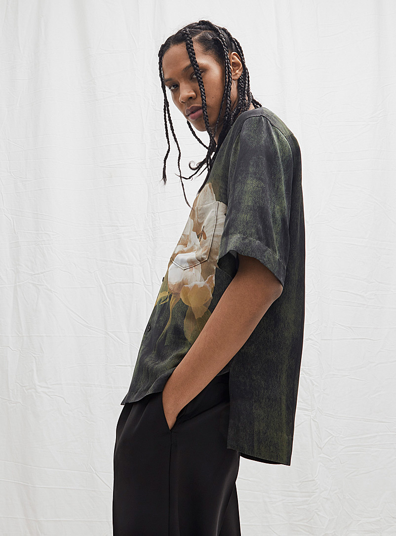 Dark green floral shirt | Acne Studios 