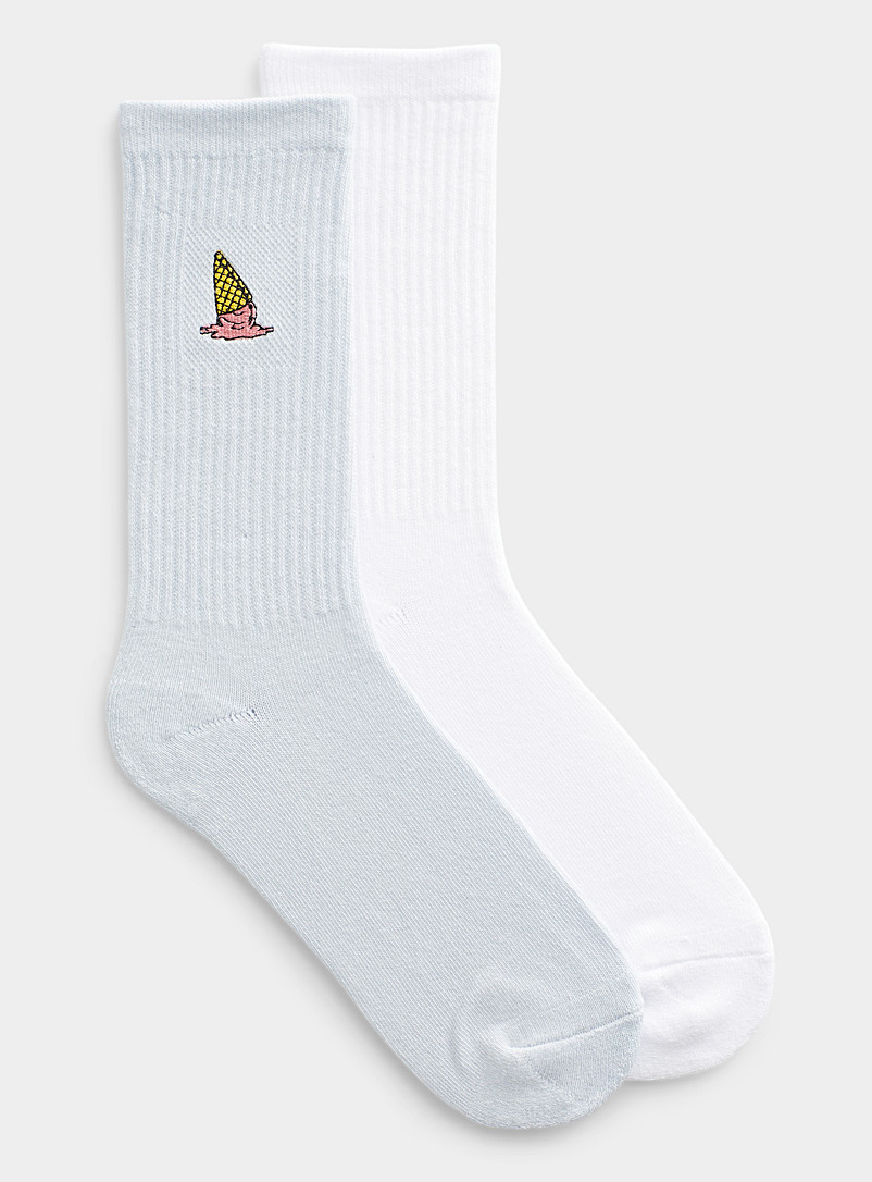 Chaussettes côtelées brodées Black Becksondergaard - Femme 2507800007 Chaussettes côtelées brodées Black Becksondergaard - Femme 2507800007
