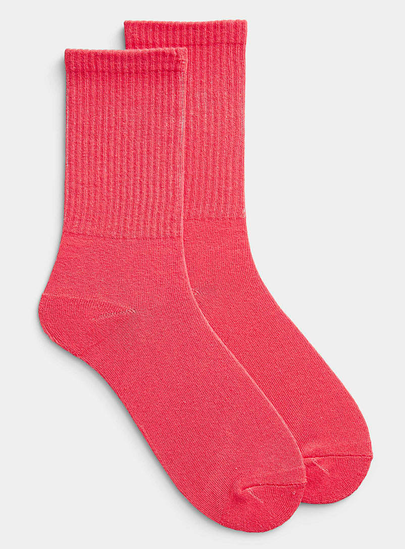 Le 31 Coral Solid athletic socks for men