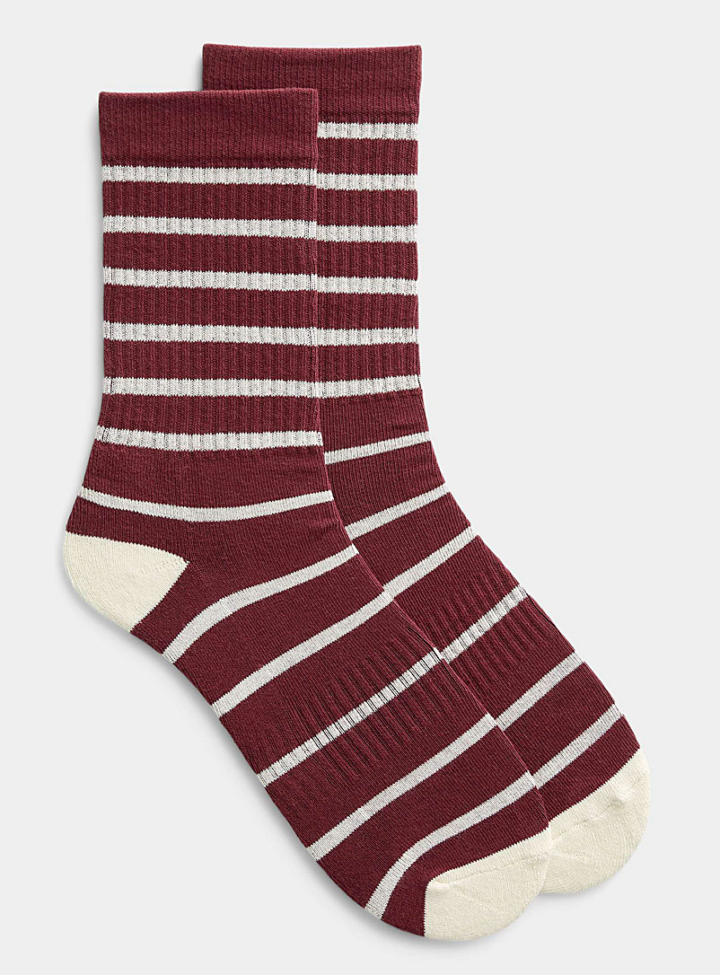 Le 31 Copper Striped athletic sock for men