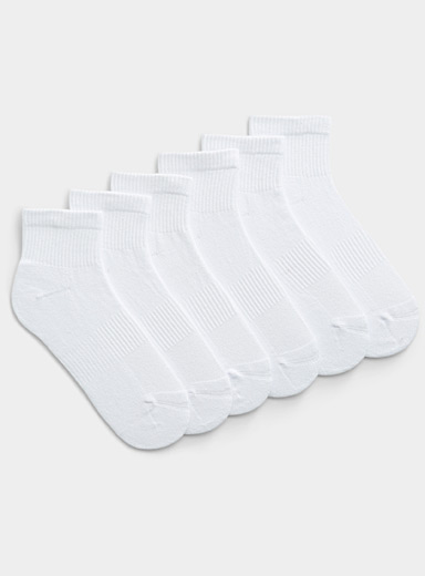 Les chaussettes cheville c&ocirc;tel&eacute;es unies Emballage de 6