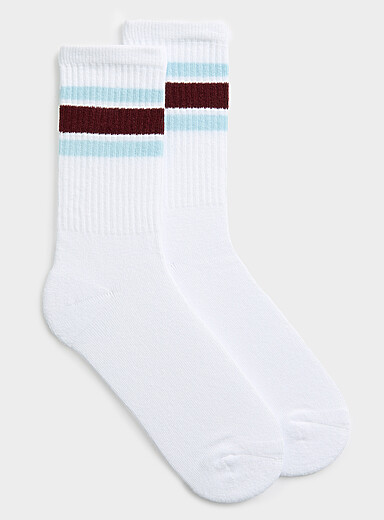 La chaussette rayures r&eacute;tro