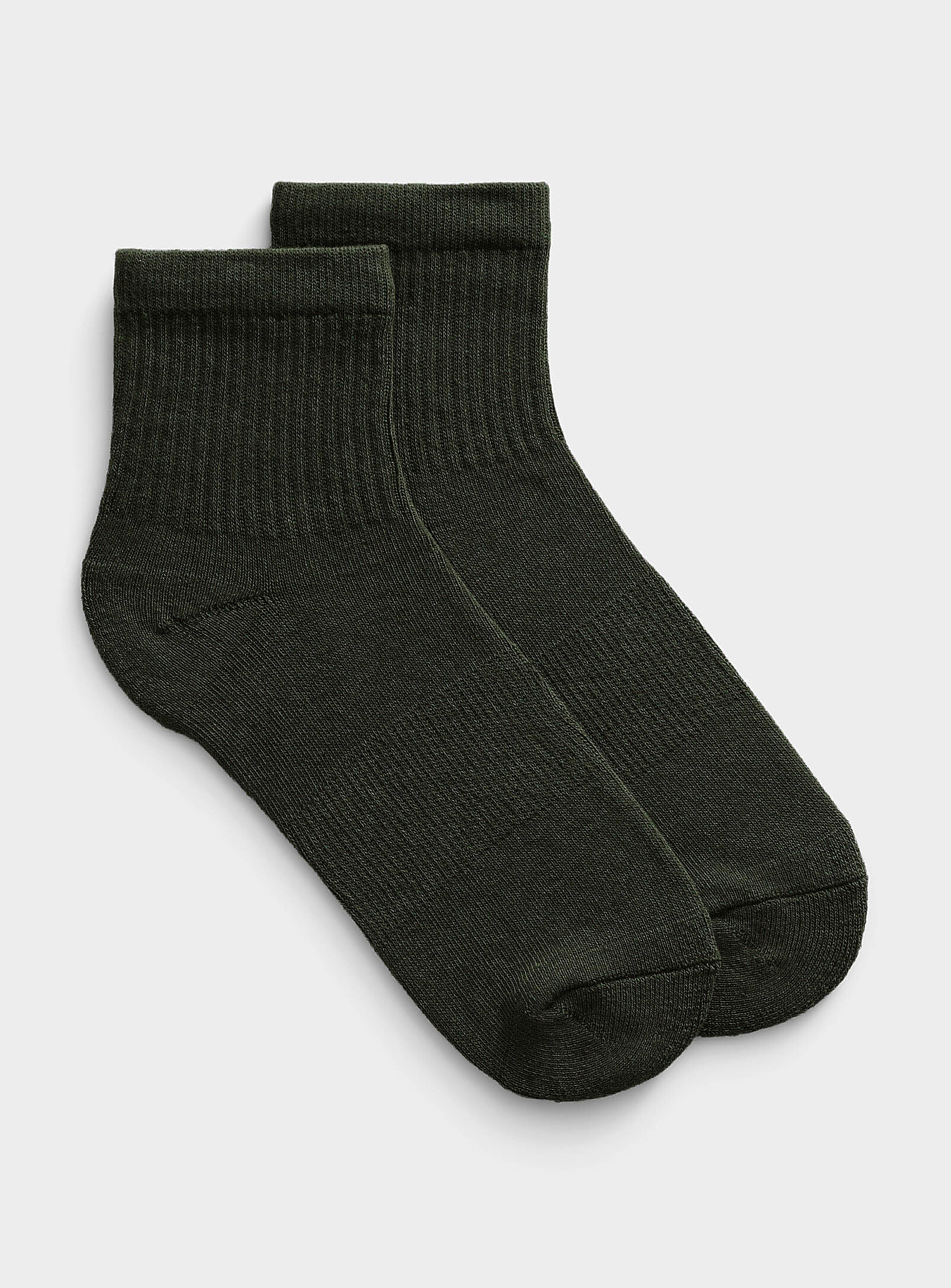 Simon's Solid Colour Ankle Socks In Green