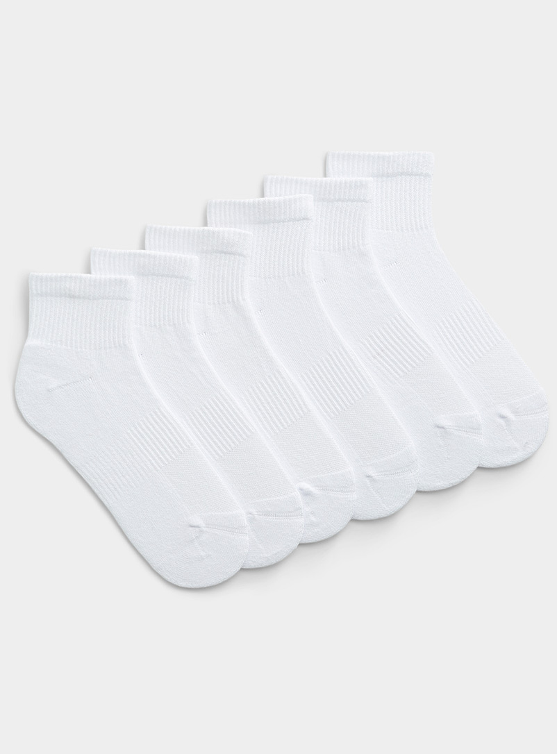 Solid ribbed ankle socks 6-pack product image (primary)