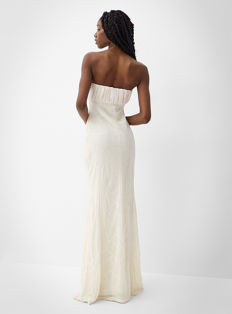 Sequined seashells pleated bust maxi dress product image 3