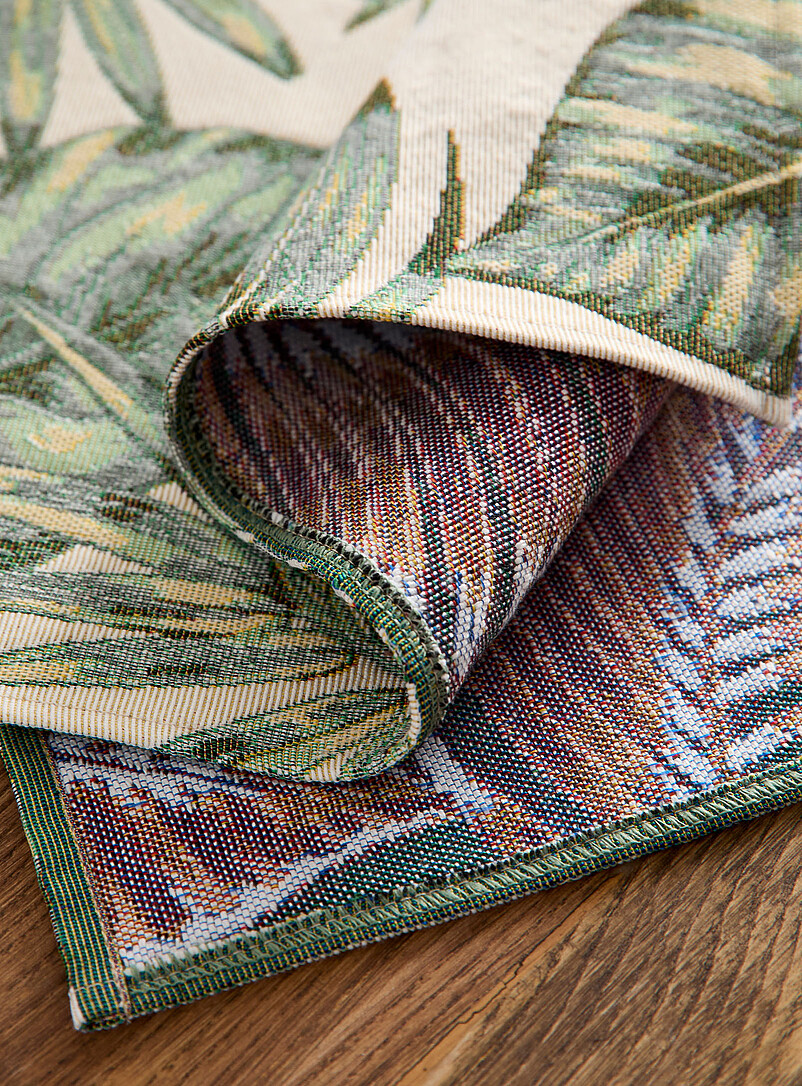 Simons Maison Patterned Ecru Exotic leaves tapestry placemats Set of 2