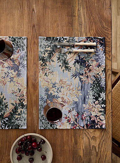 Exotic landscape tapestry placemats Set of 2