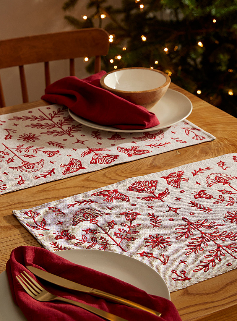 Simons Maison Patterned Red Magical forest placemats Set of 2