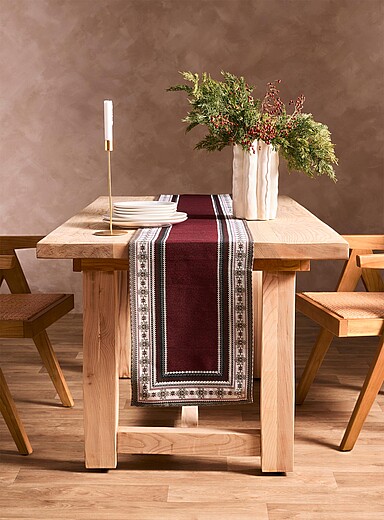 Festive stripes tapestry table runner See available sizes <b>Christmas Collection</b>