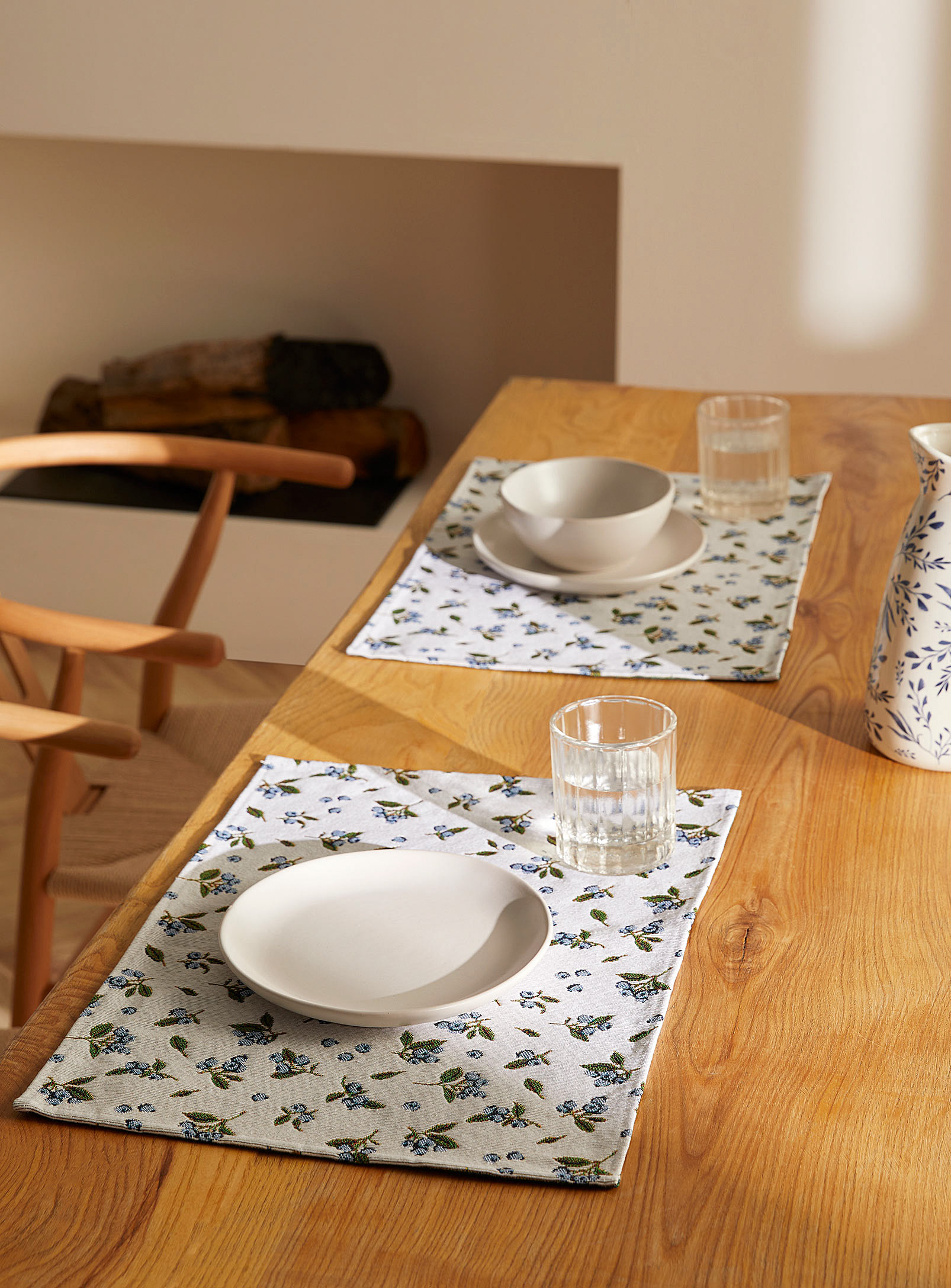 Simons Maison Wild Blueberry Placemats Set Of 2 In Assorted