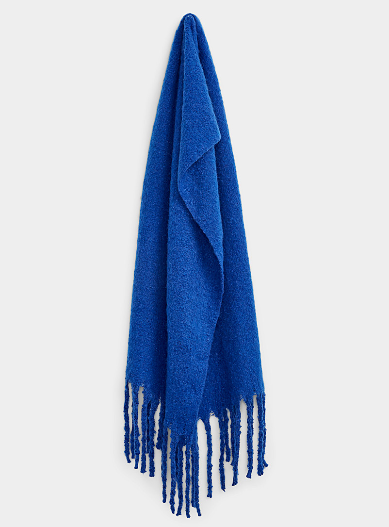 Simons Blue Oversized ultra-soft scarf for women