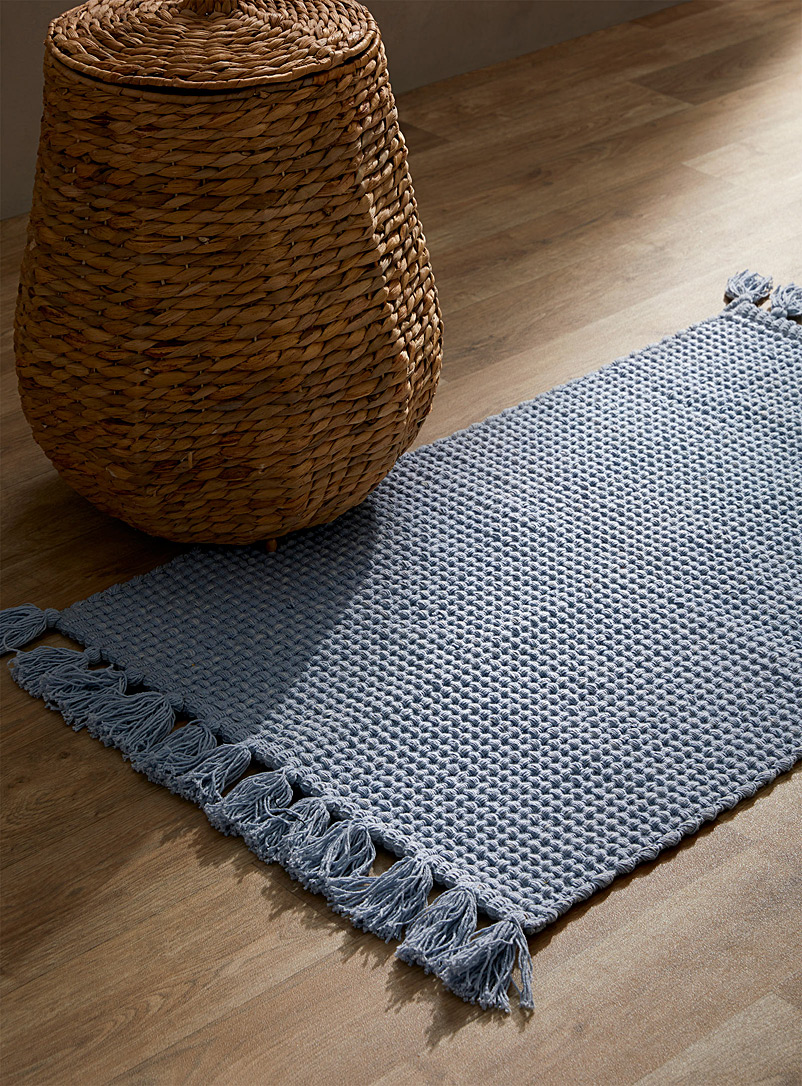 Simons Maison: Le tapis ode estivale chiné 60 x 90 cm Bleu moyen-ardoise