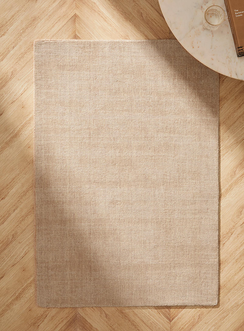 Simons Maison Sand Heathered wool artisanal accent rug See available sizes