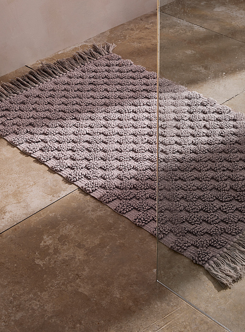 Simons Maison: Le tapis de bain pavé bouclé 50 x 80 cm Gris pâle