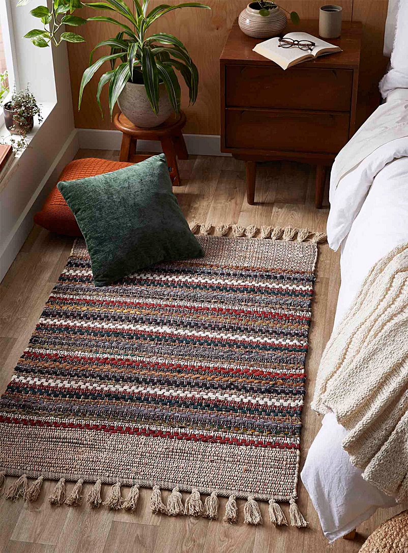Simons Maison: Le tapis multicolore tissage artisanal 90 x 130 cm Assorti
