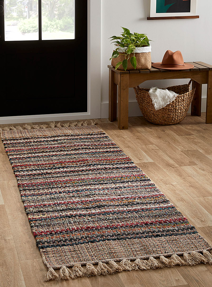 Simons Maison Assorted Multicoloured artisanal weave rug 75 x 215 cm