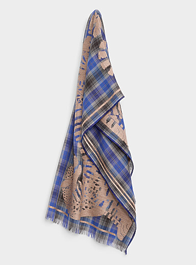 Check and panther lightweight scarf