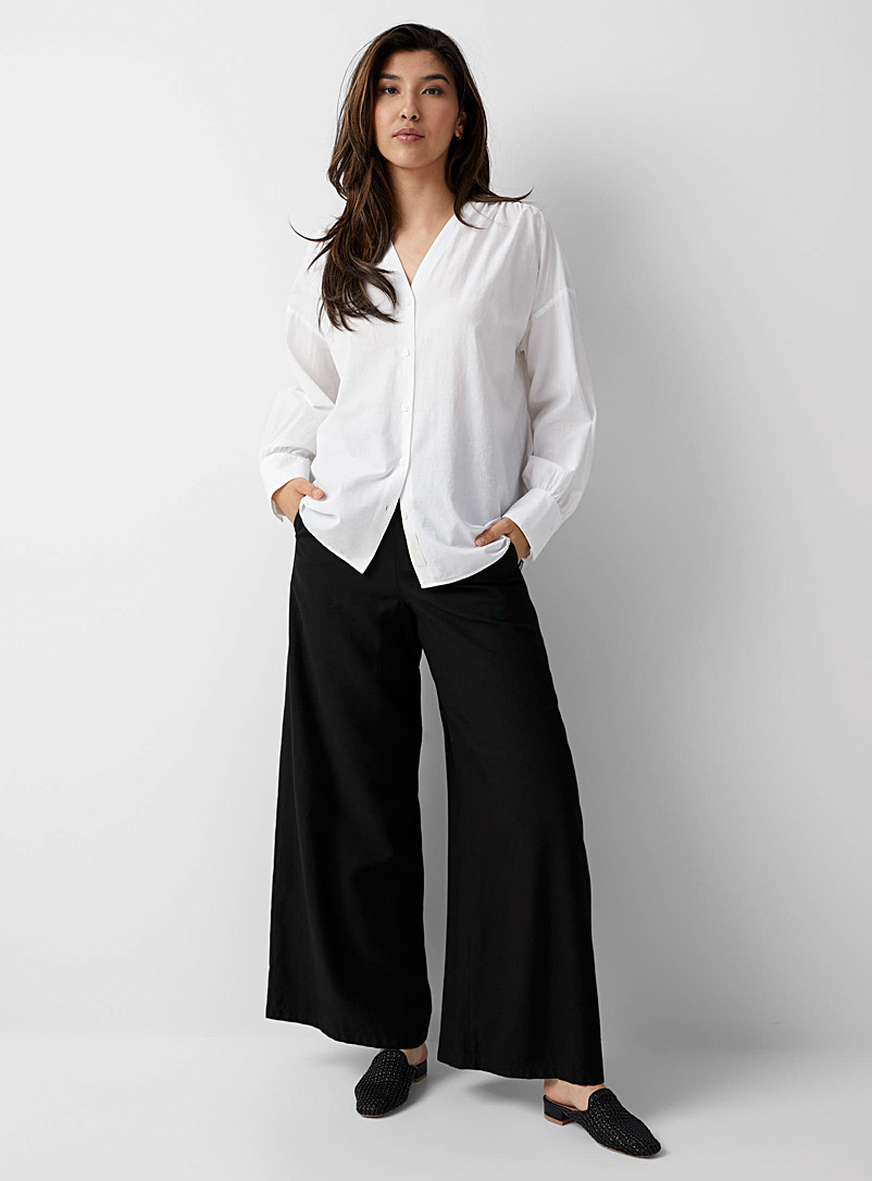Drykorn White Gaella puff-sleeve lightweight shirt for women