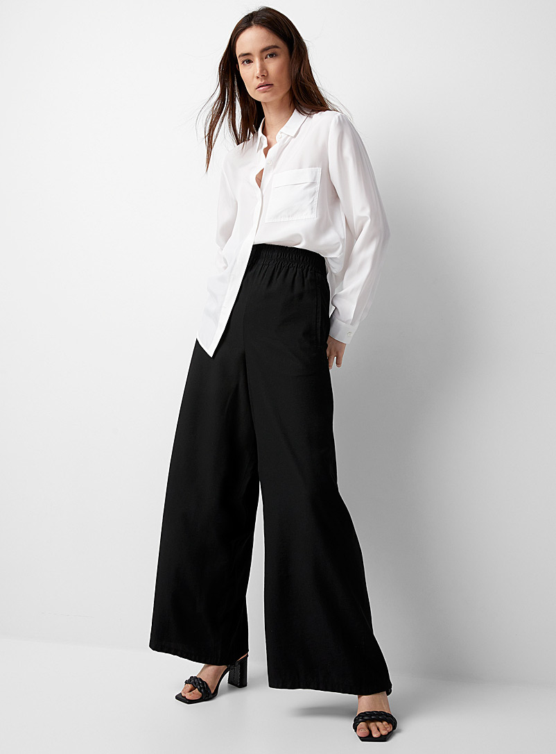 Drykorn: Le pantalon large fluide Windy Noir pour femme