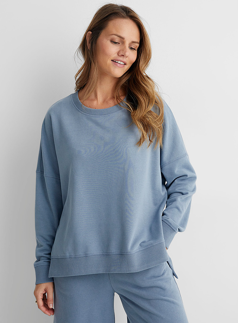 Drykorn Baby Blue Lunaia loose terry sweatshirt for women