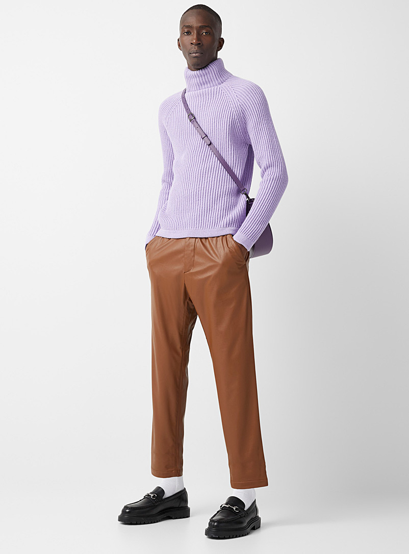 Drykorn: Le pantalon taille confort façon cuir Brun pour homme