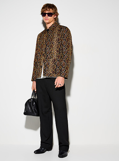 Drykorn: Le pantalon serg&eacute; souple <b>Coupe ample</b> Noir pour homme