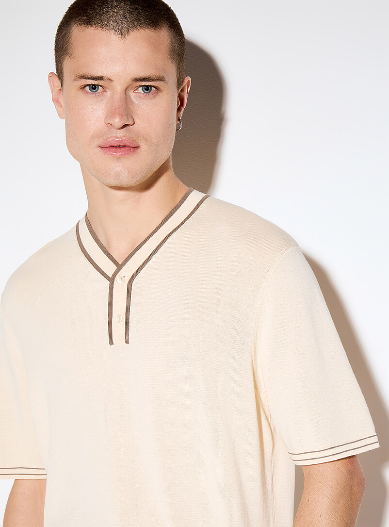 Henley V-neck sweater product image 2
