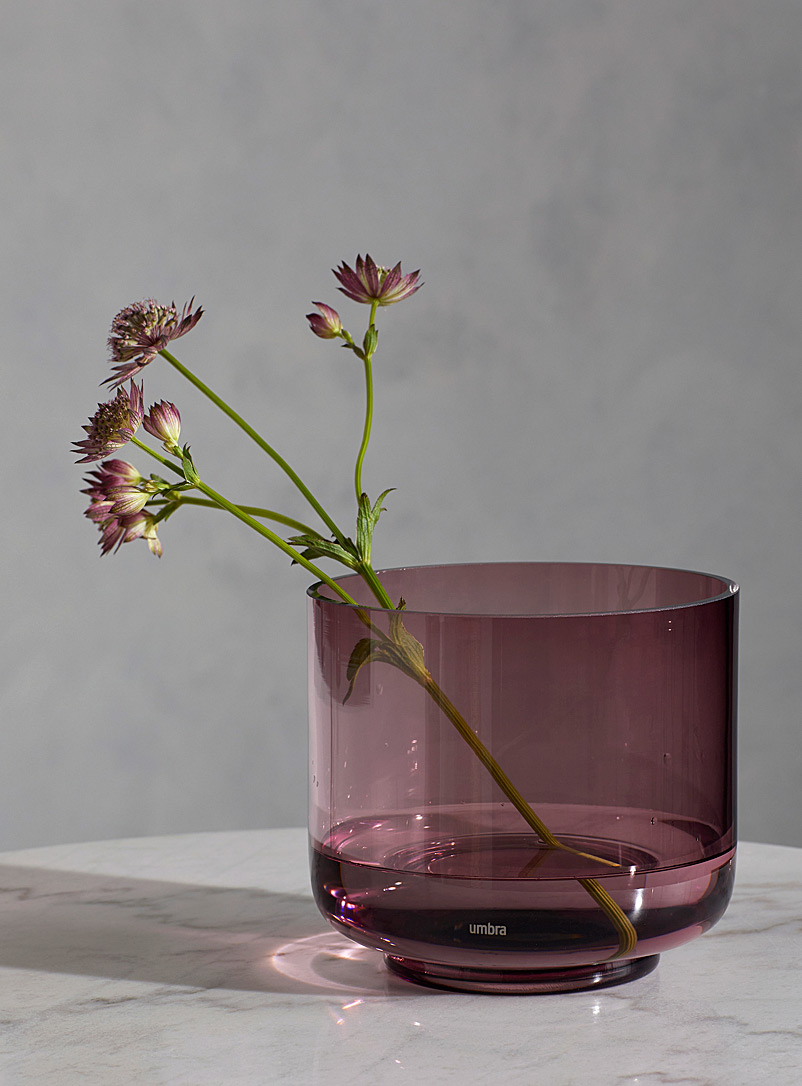 Umbra Lilacs Purple tinted glass vase