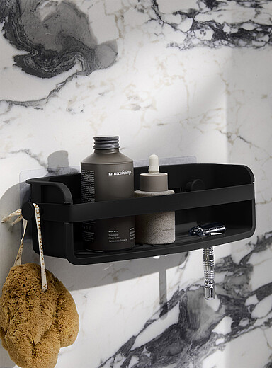 Le panier rectangulaire adh&eacute;sif Flex pour la douche