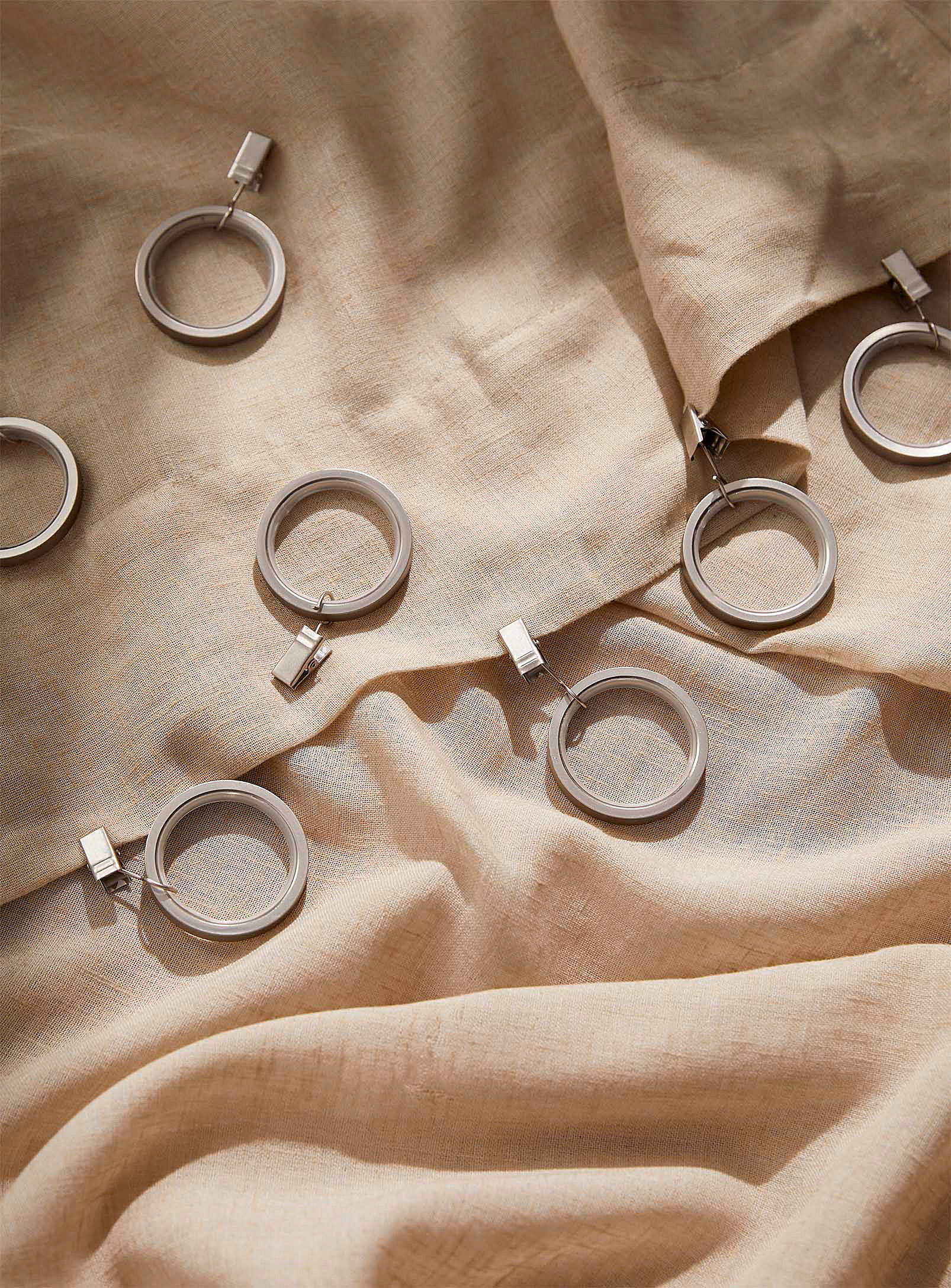 Umbra Curtain Metal Clip Rings Set Of 7 In Neutral