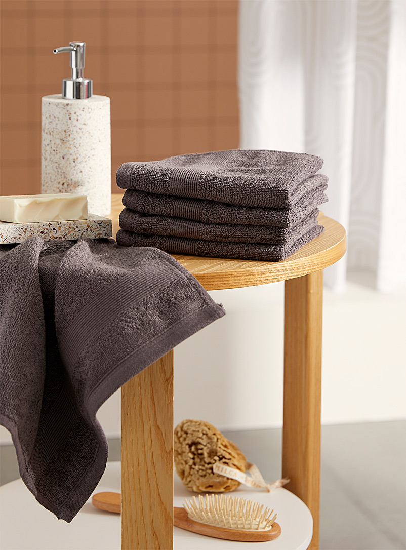 Les débarbouillettes quotidiennes à séchage rapide coton bio Ensemble de 5 | Maison | Serviettes de bain unies | Salle de bains