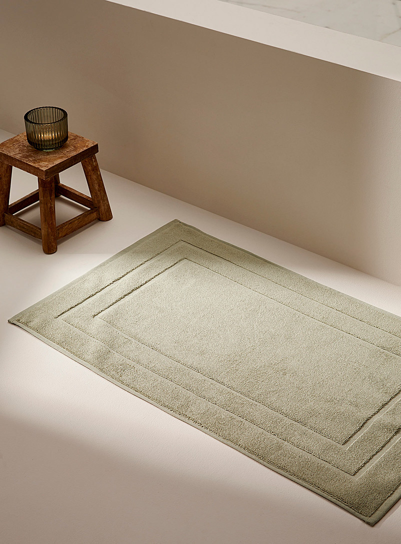 Simons Maison Green Double-framed Turkish cotton bath mat 50 x 80 cm