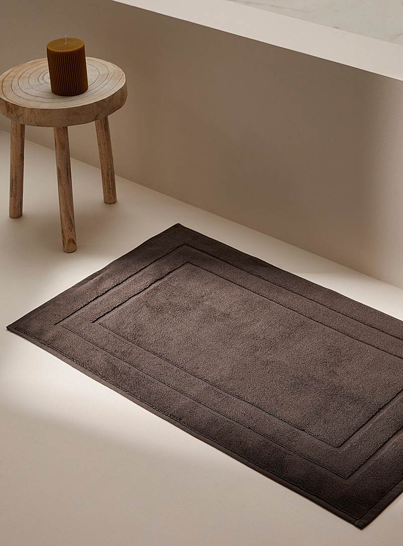 Simons Maison Dark Grey Double-framed Turkish cotton bath mat 50 x 80 cm