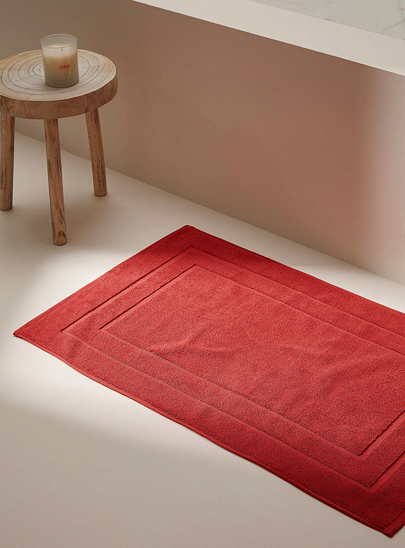 Simons Maison Red Double-framed Turkish cotton bath mat 50 x 80 cm