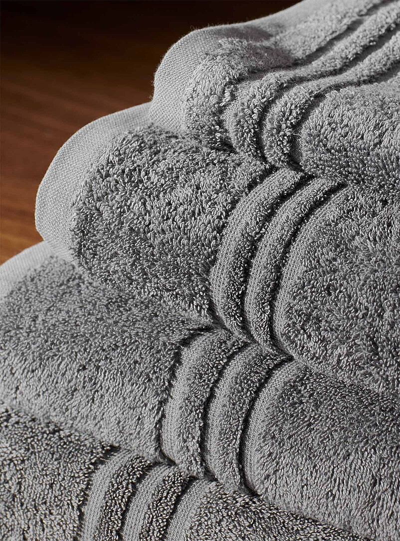 Simons Maison Pearl grey Organic Turkish cotton towels Soft and resistant, dry quickly