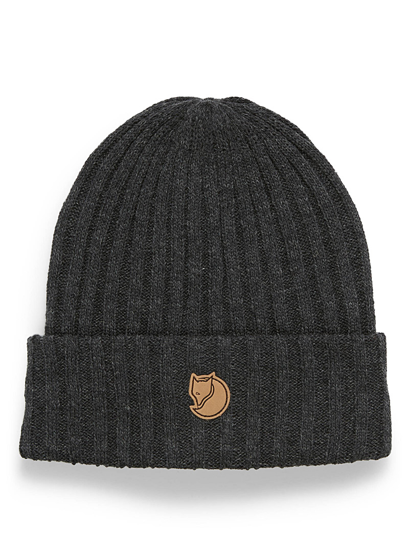 Fjällräven Charcoal Byron cuff tuque for men