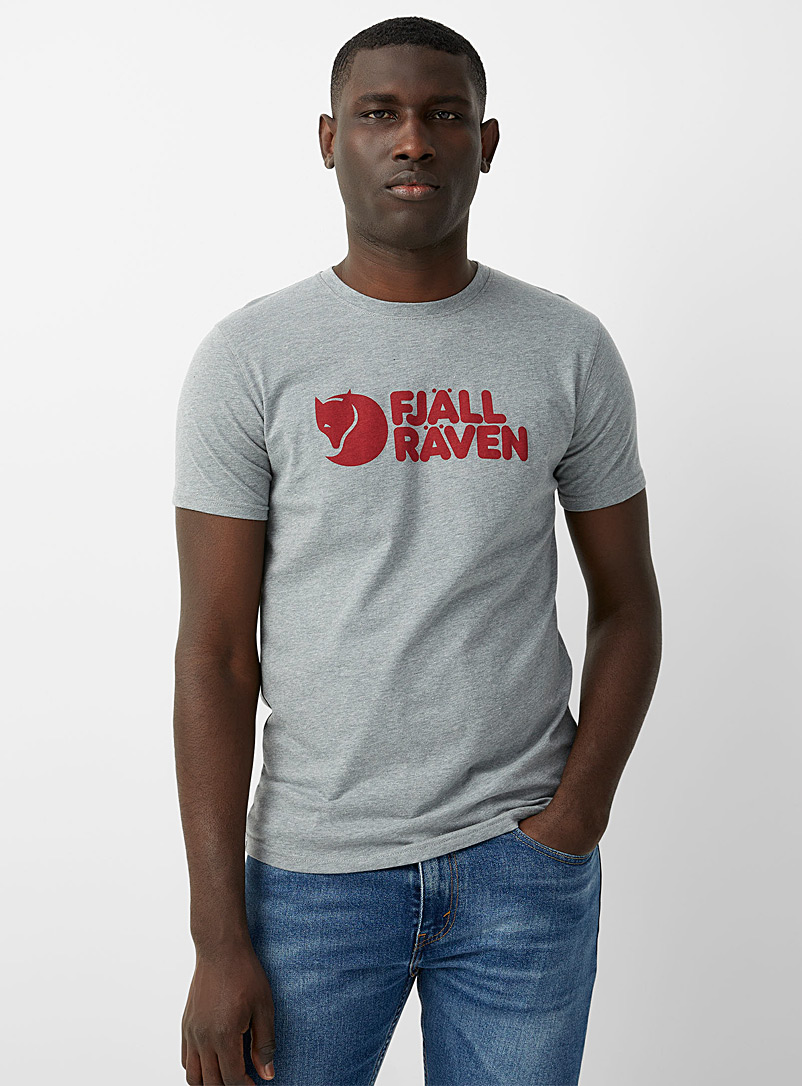 Fjällräven: Le t-shirt signature décomposée Gris pour homme