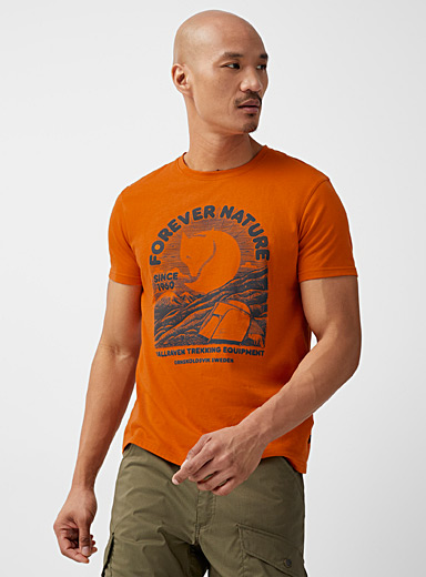 Fjällräven Orange Forever Nature logo T-shirt for men