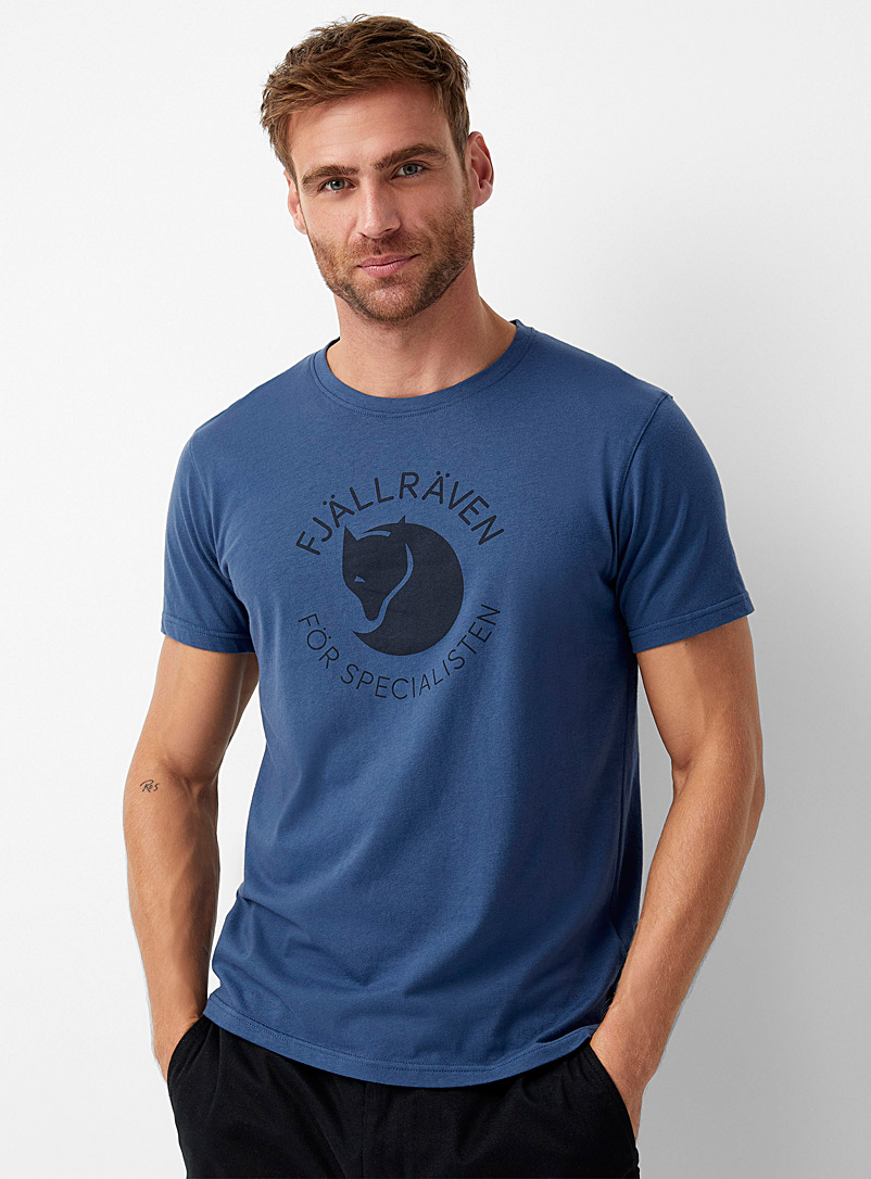 Fjällräven: Le t-shirt renard signature Bleu pour homme