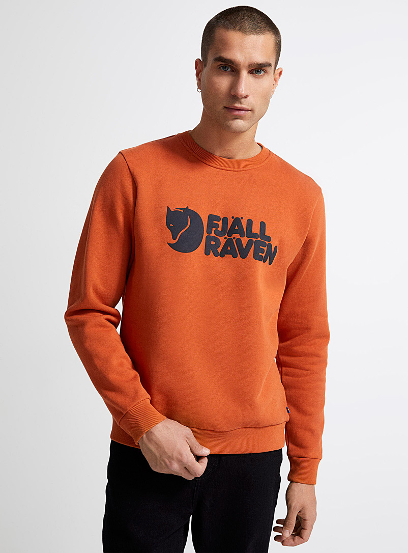 Fjällräven Burnt orange Swedish logo sweatshirt  for men