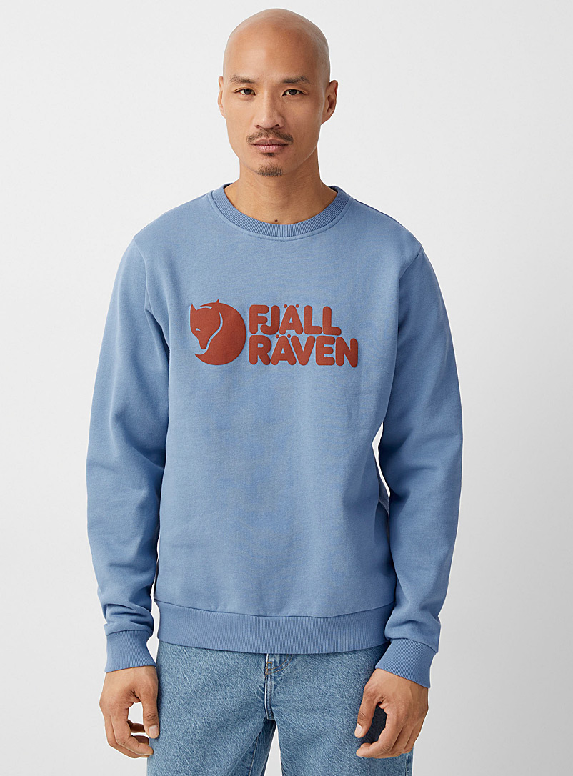 Fjällräven Blue Swedish logo sweatshirt for men