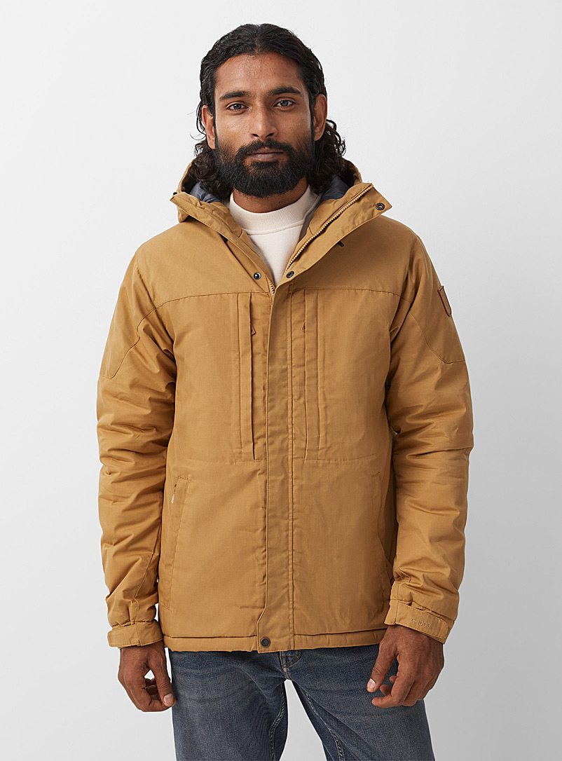 Fjällräven Brown Skogsö insulated coat for men