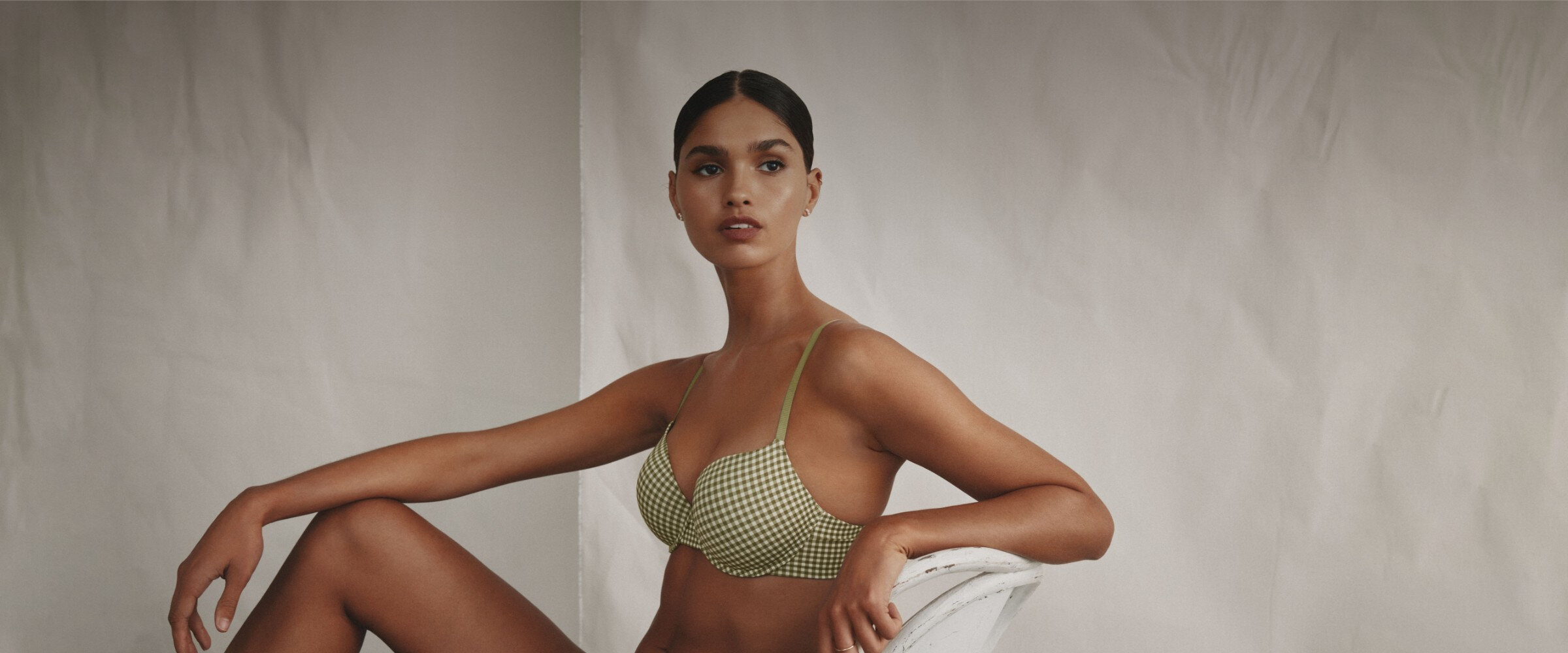 Woman wearing underwear