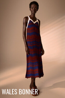 Palm rib-knit dress by Wales Bonner for women at Édito Simons