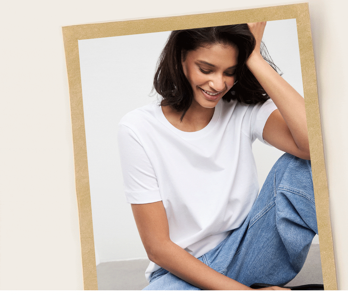 Solid organic cotton T-shirt exclusively at Contemporaine by Simons