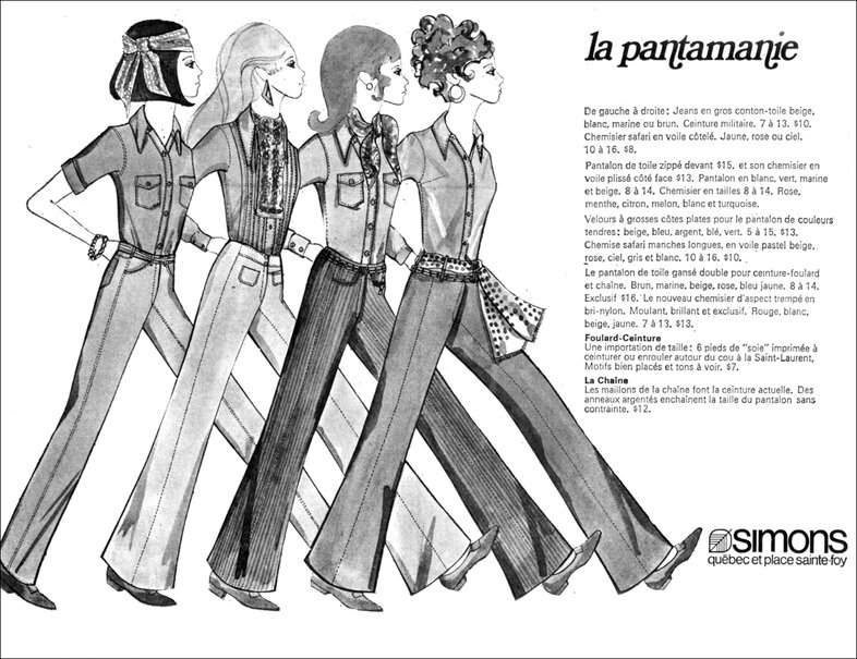 Old fashion advertisement by Simons