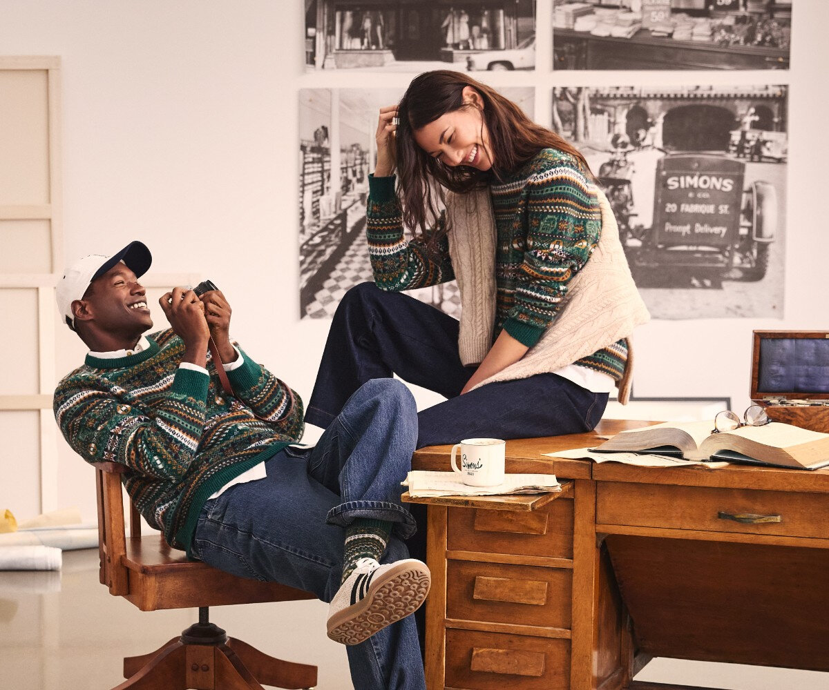 Woman and man wearing pieces from the Our Story, Our Heritage collection