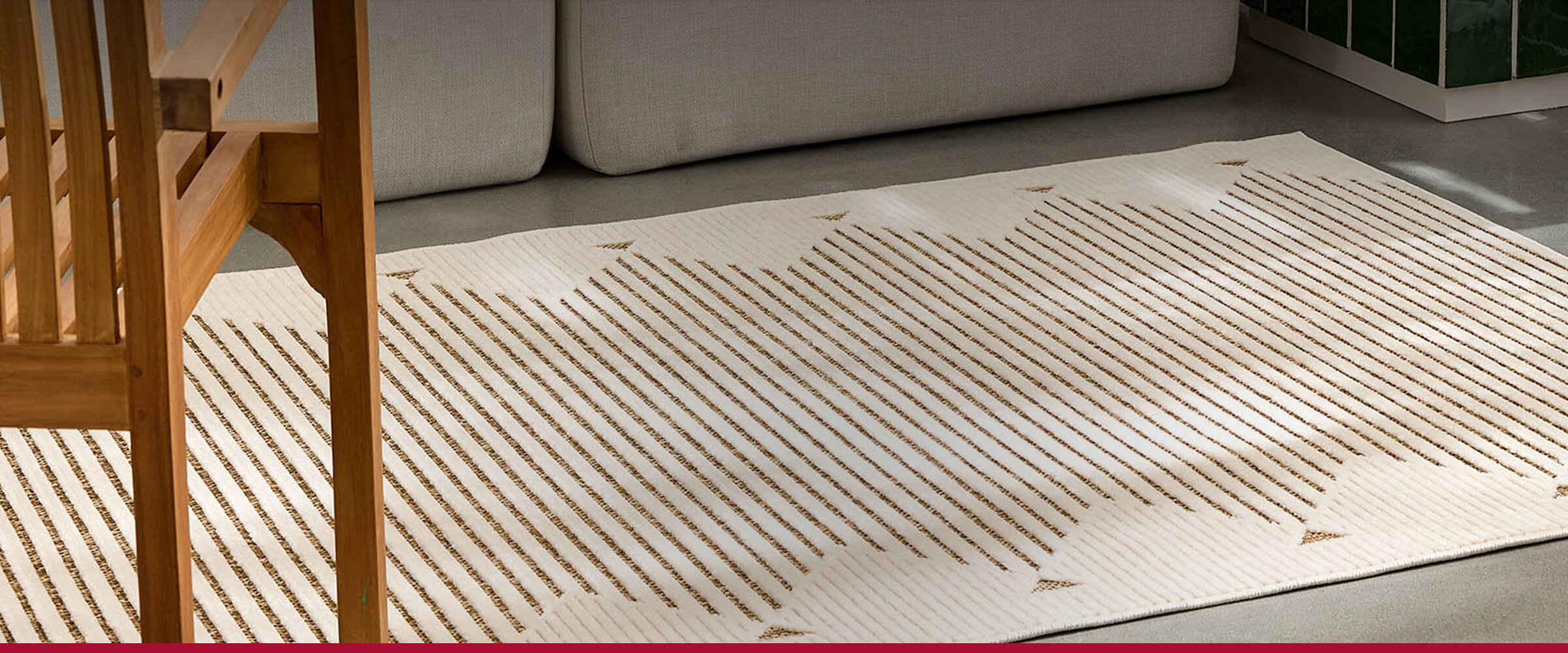 Un tapis deux tons au motif dynamique